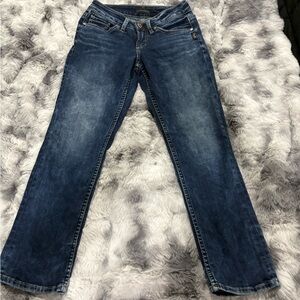 Silver Jeans Dark Blue Straight Leg Women's Jeans